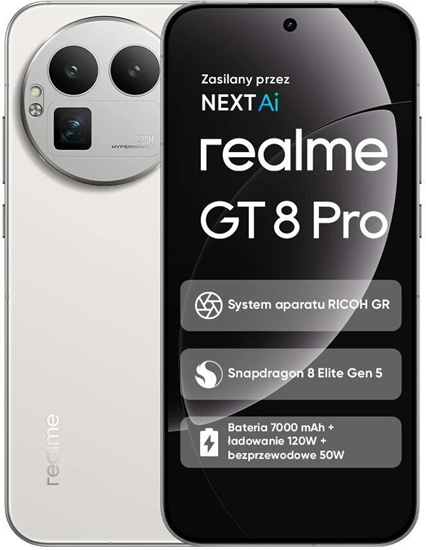 Picture of Smartfon Realme GT 8 Pro 5G 16/512GB Biay  (6941764476981)