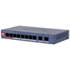 Picture of Switch|DAHUA|DH-CS4010-8ET2GT-60|Switch layer L2|8xRJ-45 ports|RJ-45 Ports Type Fast Ethernet (10/100)|2xGigabit Ethernet (copper) ports quantity|8xPower over Ethernet (PoE) ports quantity|Total Power over Ethernet (PoE) budget 60 W|CS4010-8ET2GT-60
