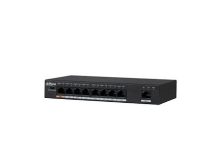Изображение Switch|DAHUA|Type L2|Desktop/pedestal|Rack|1x10Base-T / 100Base-TX / 1000Base-T|PoE ports 8|96 Watts|DH-PFS3009-8ET1GT-96-V2