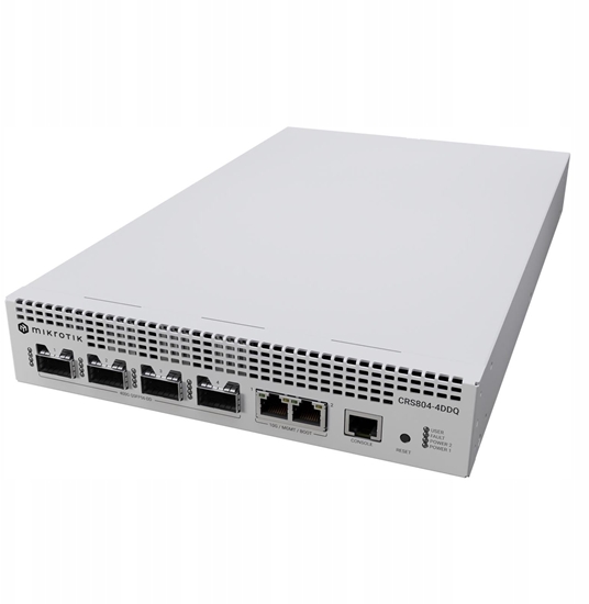 Picture of Switch|MIKROTIK|CRS804 DDQ|2xRJ-45 ports|4xQSFP56 ports quantity|CRS804-4DDQ-HRM