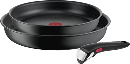 Attēls no TEFAL | Frypan set | L7649253 Ingenio Ultimate | Frying | Diameter 24/28 cm | Suitable for induction hob | Removable handle | Black