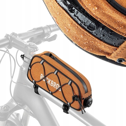 Attēls no Torba rowerowa Rockbros 30120045004 ROAD TO SKY na górn rur ramy wodoodporna 0,7L - pomaraczowa