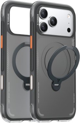 Изображение TORRAS Ostand Spin Air - etui do iPhone 17 Pro kompatybilne z MagSafe (shadow black)