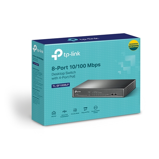 Picture of TP-LINK TL-SF1008LP network switch Unmanaged Fast Ethernet (10/100) Power over Ethernet (PoE) Black