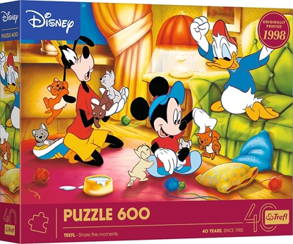Attēls no Trefl Puzzle Disney - 40-lecie - Myszka Miki i Przyjaciele 600 elementów (37601)
