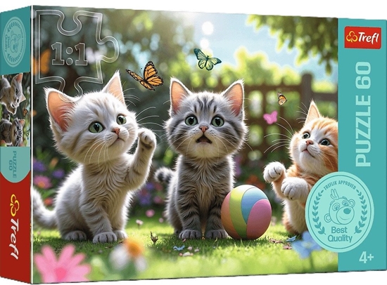 Изображение Trefl Puzzle Trzy kociaki 60 elementów (17412)