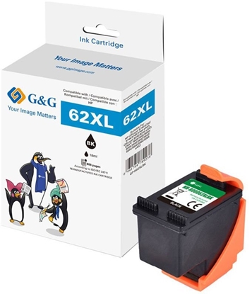 Attēls no Tusz G&G XL- Patrone kompatybilny z HP 62XL/ C2P05AN czarny