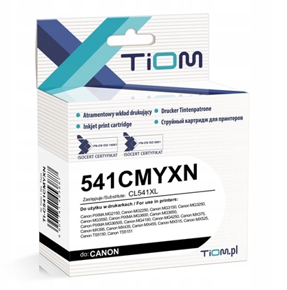 Изображение Tusz Tiom do Canon 541CMYXN | 5226B001Â | CL541XL | 520 str. | kolor