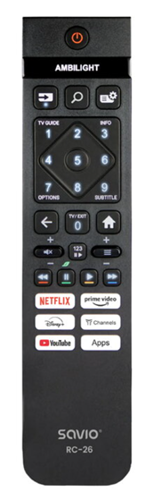 Picture of Tv Pults Savio Philips Universal Remote Control RC-26