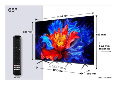 Picture of TV Set|TCL|65 "|4K Ultra HD|3840 x 2160 pixels|Flat|16:9|QLED|65P8K