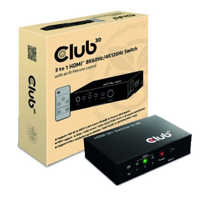 Picture of VIDEO SWITCH HDMI 3PORT/CSV-1381 CLUB3D