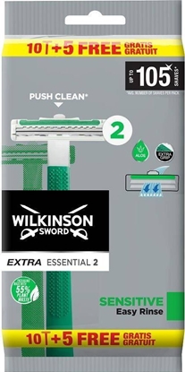 Attēls no Wilkinson  Wilkinson Extra Essential 2 Sensitive jednorazowe maszynki do golenia 15szt