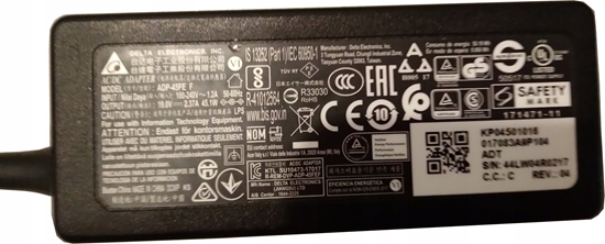 Picture of Zasilacz do laptopa Acer 45 W, 1.7 mm, 2.37 A, 19 V (KP.04501.016)