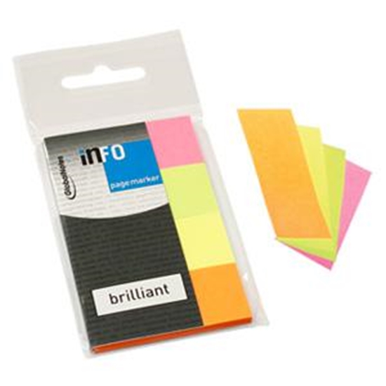 Picture of *Indeksi 20x50mm 4 neona krāsas x 40 lapas, papīra