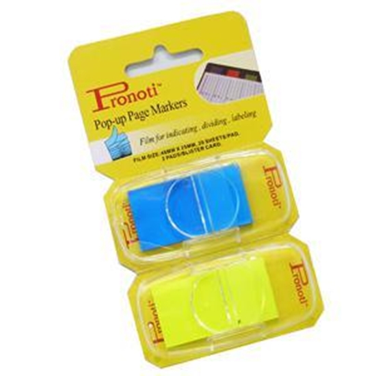 Picture of *Indeksi 25x48mm 2 krās.x20gab.zili/dzelt.