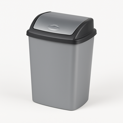 Attēls no +Atkritumu tvertne 25L, Dominik, sudraba krāsā (jauns kods VR351003)
