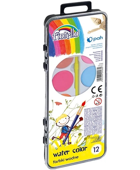 Изображение Akvareļkrāsas 12 krāsas Fiorello