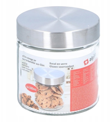 Attēls no Alpina - Szklany soik / pojemnik do przechowywania z zakrtk 500 ml 11x12 cm