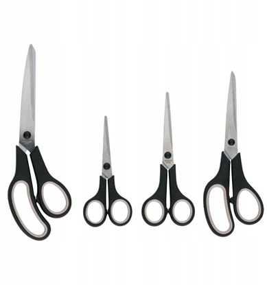 Attēls no Alpina - Zestaw ergonomicznych noyczek ze stali nierdzewnej (4 sztuki)