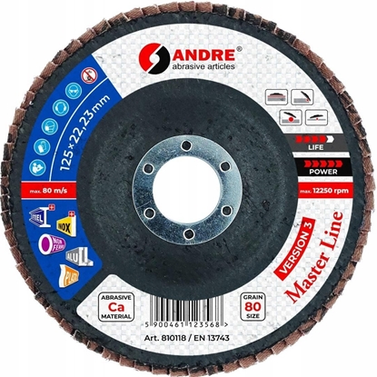 Picture of ANDRE CIERNICA LISTKOWA 125mm P 80 CERAMICZNA MASTER LINE WERSJA III