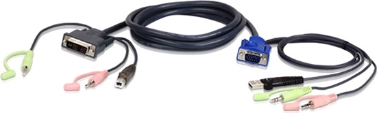 Picture of Aten 2L-7DX2U KVM-Kabel VGA zu DVI 1,8m, schwarz, 1,8 m