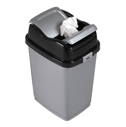 Picture of Atkritumu kaste,  10L "Locked Easy" pelēka-melna