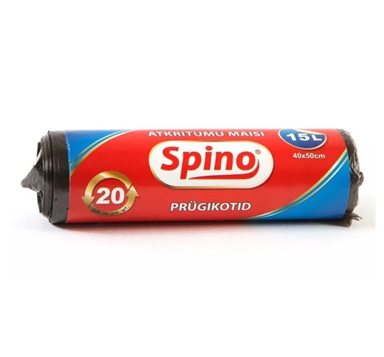 Picture of Atkritumu maisi 15L, 40x50 cm, melni, 10mikr, HDPE, MULTIPACK, 20gab/rul, 100rul/kastē