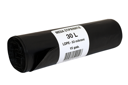 Picture of Atkritumu maisi 30L/15gab. 33mic. 52x64cm. melni, LDPE