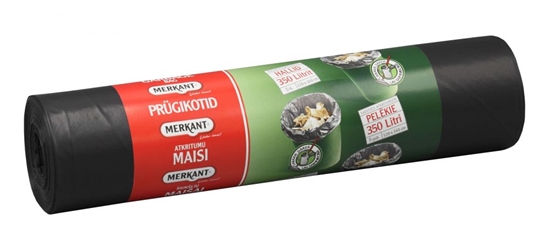 Picture of Atkritumu maisi 350L, 120x140cm, pelēki, 50my, LDPE, MERKANT, 5 gab/rul, 8 rul/kastē