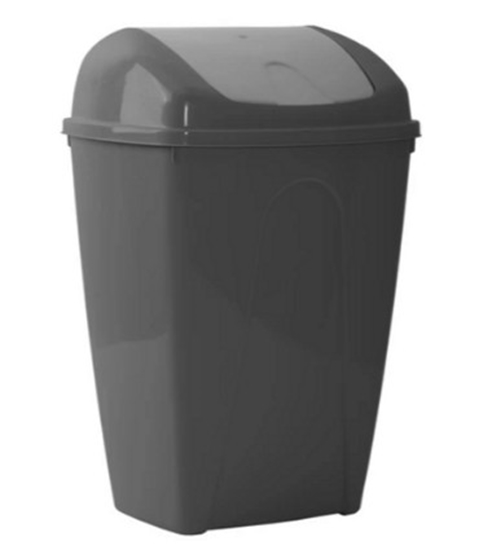 Picture of Atkritumu tvertne NORD CLEAN, ar šūpojošu vāku, 25 L, pelēka