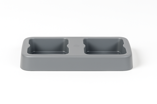 Picture of Atkritumu tvertnes paliknis 2x20L, 49x27x7,5cm,  pelēka krāsa