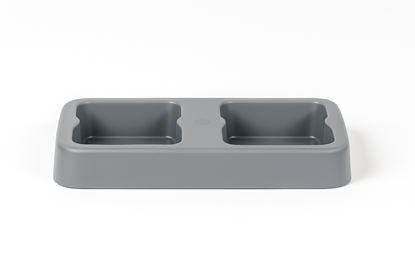 Picture of Atkritumu tvertnes paliknis 2x53L, 69x33x7,5cm,  pelēka krāsa