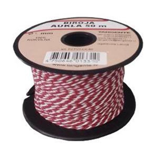 Picture of Aukla biroja 50m x 2mm sarkana-balta Latvijas karoga  krāsā