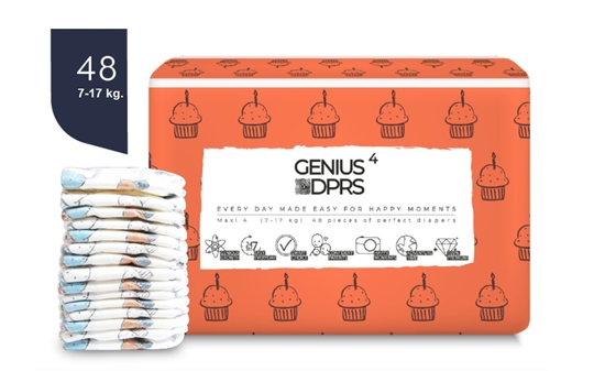 Picture of Autiņbiksītes GeGe MAXI, izmērs 4 (7-17 kg), 48 gab.,(4 iep/kastē)