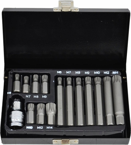 Изображение AWTools AWTOOLS KOCÓWKI SPLINE 15elem. BL AW35119BL