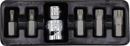 Изображение AWTools AWTOOLS KOCÓWKI SPLINE 6elem. M5 - M12 + ADAPTER BL AW35114BL