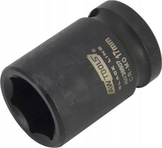 Picture of AWTools AWTOOLS NASADKA UDAROWA SZECIOKTNA 1/2"  KRÓTKA 17mm BLACK LINE