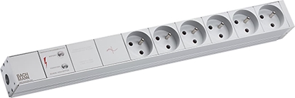 Picture of Bachmann 19"-Steckdosenleiste 1HE 6xUTE 1xGVS, 2 m