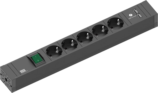 Picture of Bachmann CONNECT LINE 5xprotective contact, Switch USB A&A 15W