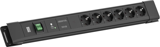 Picture of Bachmann CONNECTUS 6xCEE7/3, 1xGVS-Plus 1xSchalter 2,0m CEE7/7 Schwarz