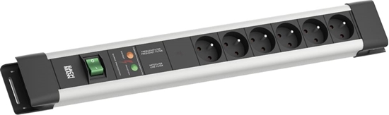 Picture of Bachmann CONNECTUS 6xUTE, 1xGVS 1xSchalter 2,0m CEE7/7 Grau