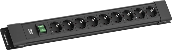 Picture of Bachmann CONNECTUS 9xCEE7/3, 1xSchalter 2,0m CEE7/7 Schwarz