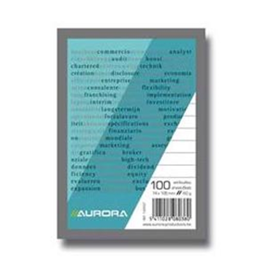 Изображение Bloknots A5/100 rūtiņu, papīra vāks Aurora