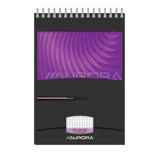 Изображение Bloknots A5/80 MANO rūtiņu ar spirāli AURORA