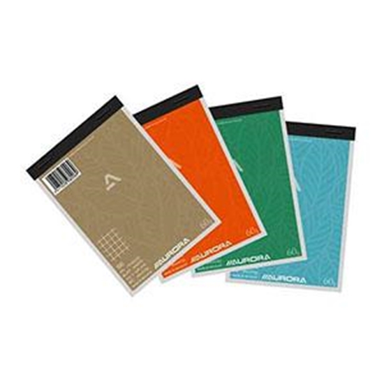 Изображение Bloknots A6/100 rūtiņu, papīra vāks Aurora