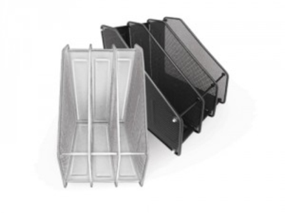 Изображение Bokss dokumentiem ar 3 nodalījumiem, A4, melns