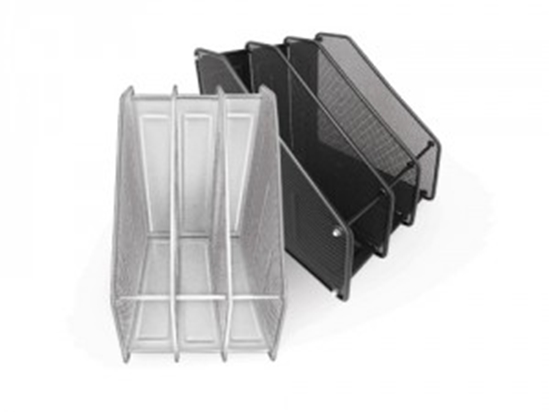 Изображение Bokss dokumentiem ar 3 nodalījumiem, A4, melns