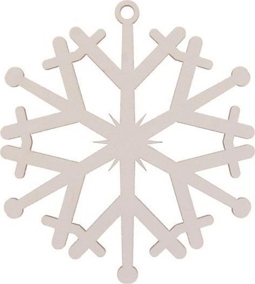 Picture of Bombka drewniana nieynka 3szt biaa