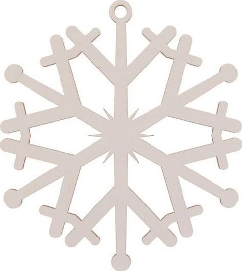 Picture of Bombka drewniana nieynka 3szt biaa