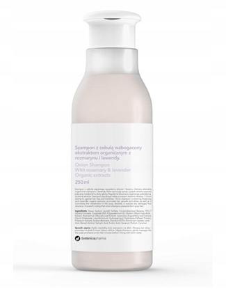 Picture of Botanica BOTANICAPHARMA_Onion Shampoo szampon do wosów Cebula, Rozmaryn i Lawenda 250ml